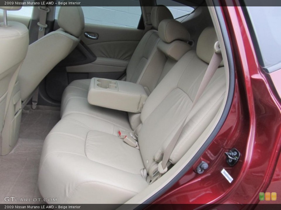 Beige Interior Rear Seat for the 2009 Nissan Murano LE AWD #77250480