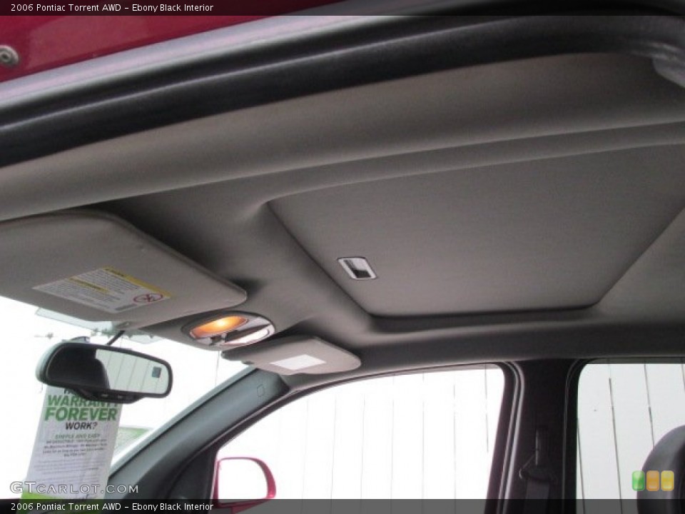 Ebony Black Interior Sunroof for the 2006 Pontiac Torrent AWD #77252941