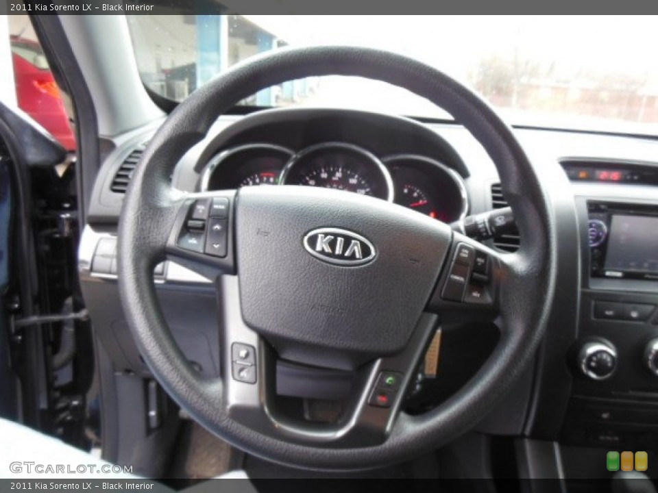 Black Interior Steering Wheel for the 2011 Kia Sorento LX #77253037
