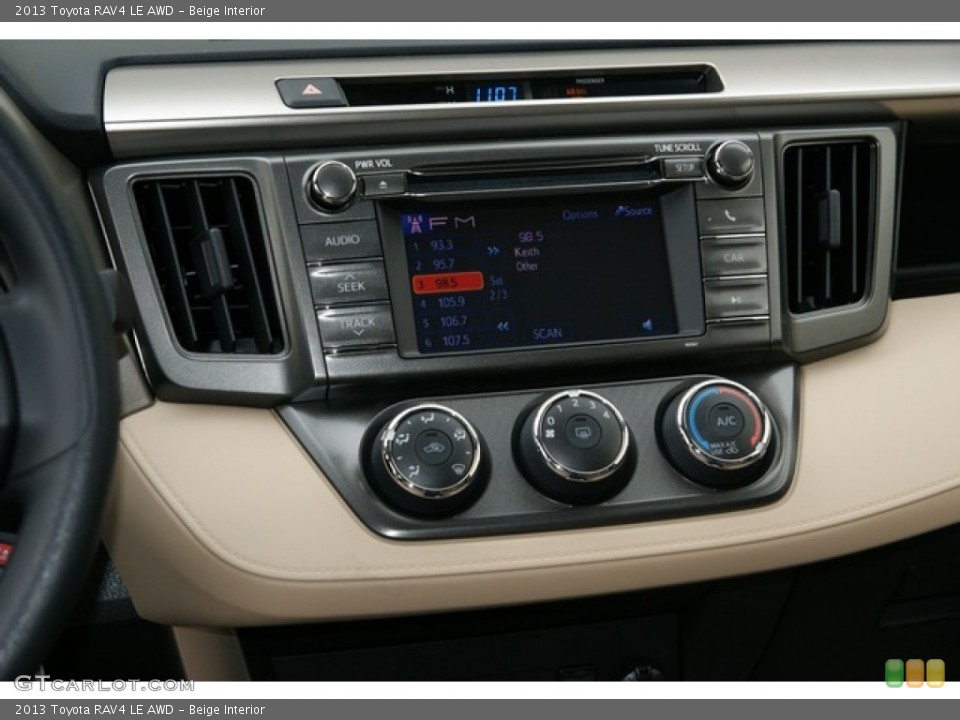 Beige Interior Controls for the 2013 Toyota RAV4 LE AWD #77253410