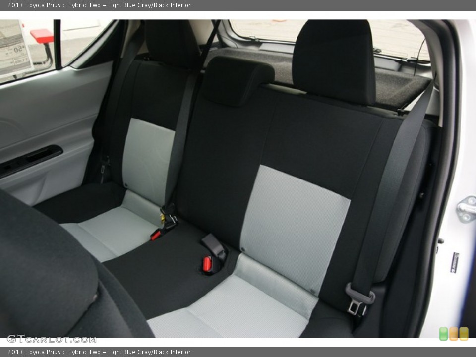Light Blue Gray/Black Interior Rear Seat for the 2013 Toyota Prius c Hybrid Two #77253668
