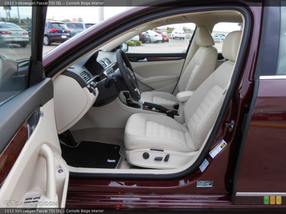 Cornsilk Beige Interior Front Seat for the 2013 Volkswagen Passat TDI SEL #77253788
