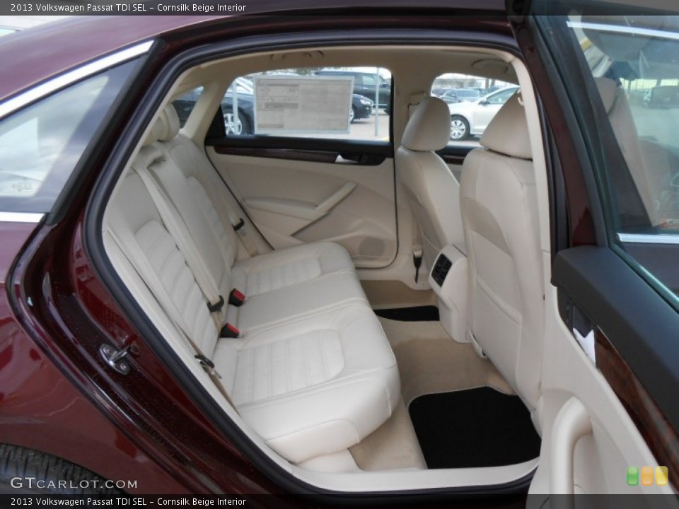 Cornsilk Beige Interior Rear Seat for the 2013 Volkswagen Passat TDI SEL #77253843