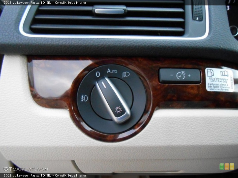 Cornsilk Beige Interior Controls for the 2013 Volkswagen Passat TDI SEL #77254017