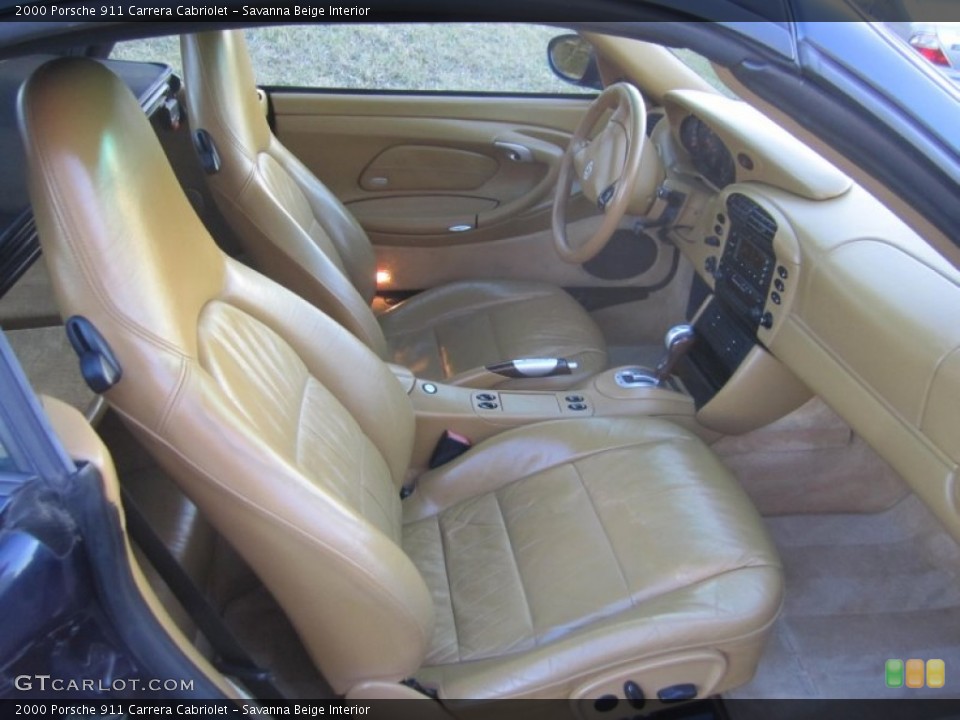 Savanna Beige Interior Photo for the 2000 Porsche 911 Carrera Cabriolet #77256199