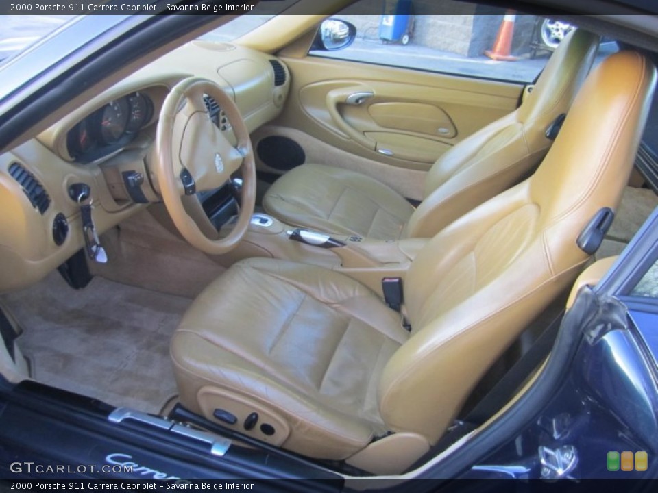 Savanna Beige Interior Front Seat for the 2000 Porsche 911 Carrera Cabriolet #77256221