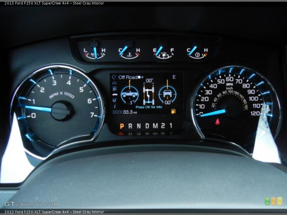 Steel Gray Interior Gauges for the 2013 Ford F150 XLT SuperCrew 4x4 #77256654