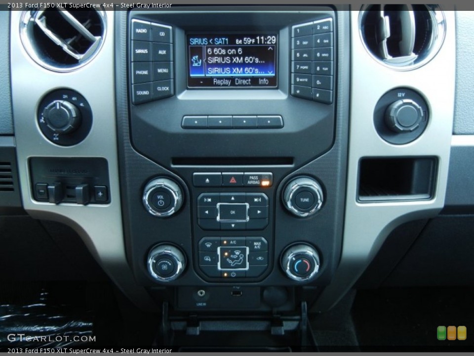 Steel Gray Interior Controls for the 2013 Ford F150 XLT SuperCrew 4x4 #77256674