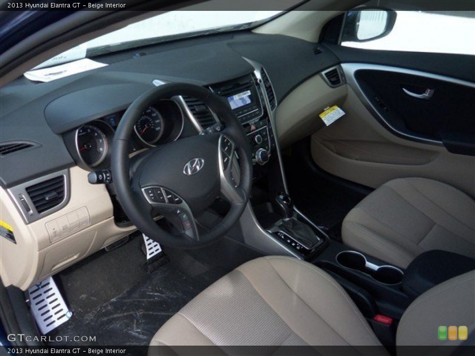 Beige Interior Prime Interior for the 2013 Hyundai Elantra GT #77257385