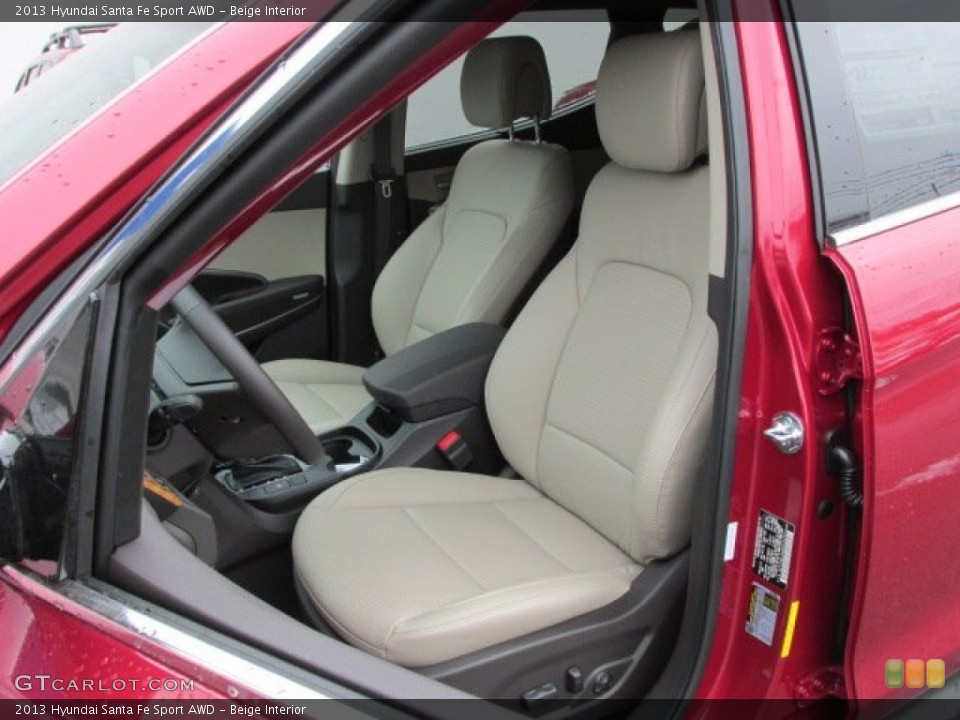 Beige Interior Front Seat for the 2013 Hyundai Santa Fe Sport AWD #77257681