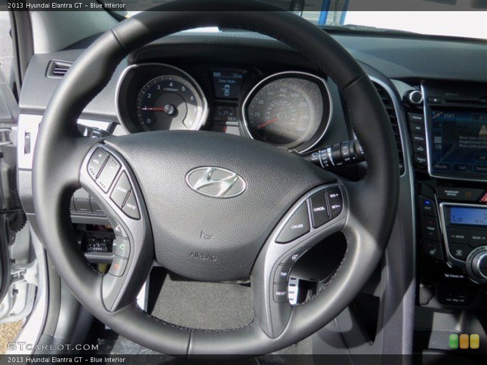 Blue Interior Steering Wheel for the 2013 Hyundai Elantra GT #77257784