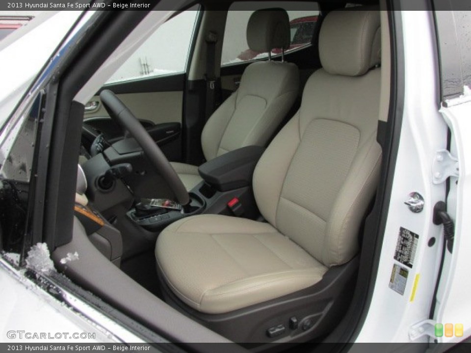 Beige Interior Front Seat for the 2013 Hyundai Santa Fe Sport AWD #77257849