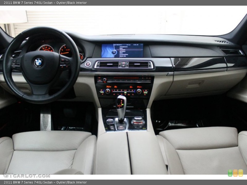 Oyster/Black Interior Dashboard for the 2011 BMW 7 Series 740Li Sedan #77258052