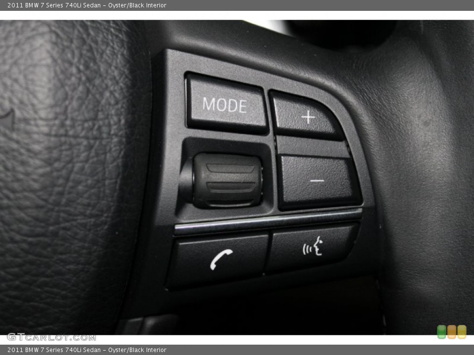 Oyster/Black Interior Controls for the 2011 BMW 7 Series 740Li Sedan #77258138