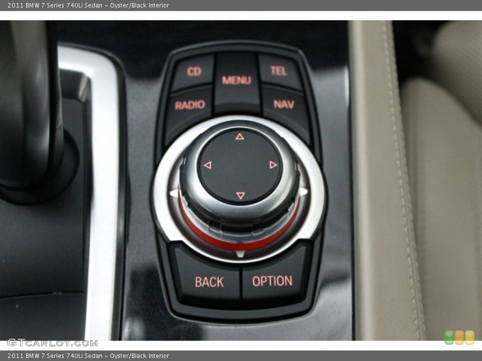 Oyster/Black Interior Controls for the 2011 BMW 7 Series 740Li Sedan #77258152