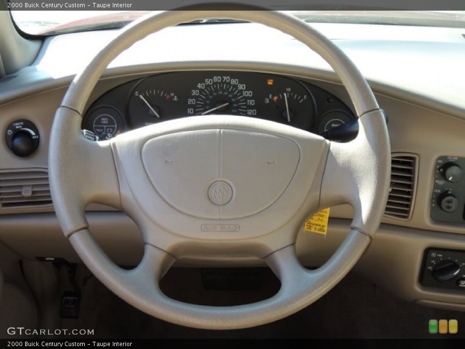 Taupe Interior Steering Wheel for the 2000 Buick Century Custom #77258192