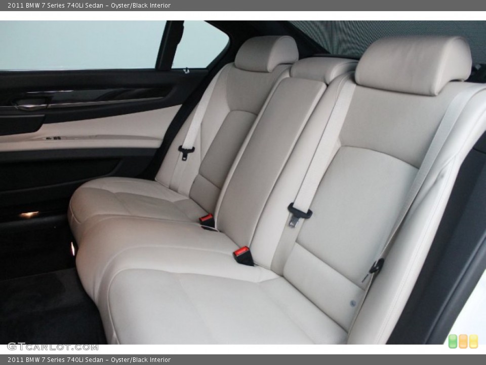 Oyster/Black Interior Rear Seat for the 2011 BMW 7 Series 740Li Sedan #77258210