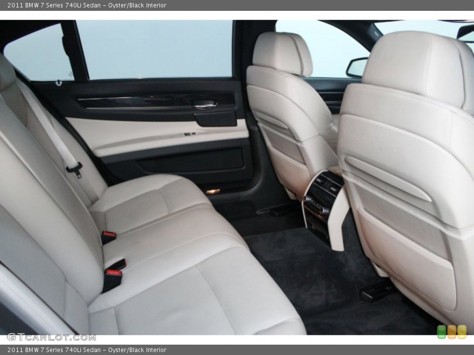 Oyster/Black Interior Rear Seat for the 2011 BMW 7 Series 740Li Sedan #77258241