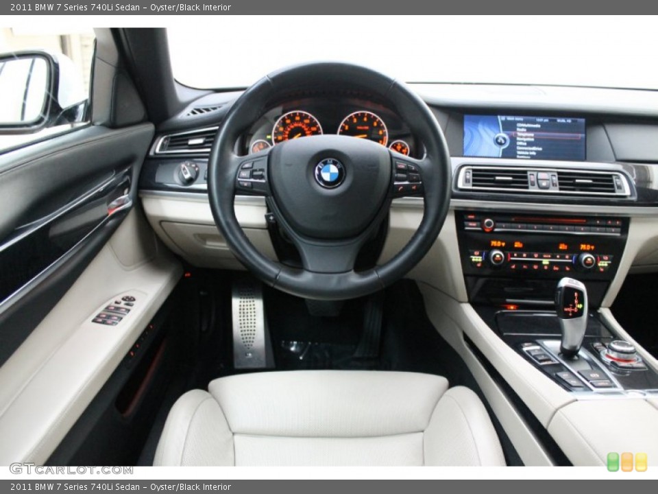 Oyster/Black Interior Dashboard for the 2011 BMW 7 Series 740Li Sedan #77258469