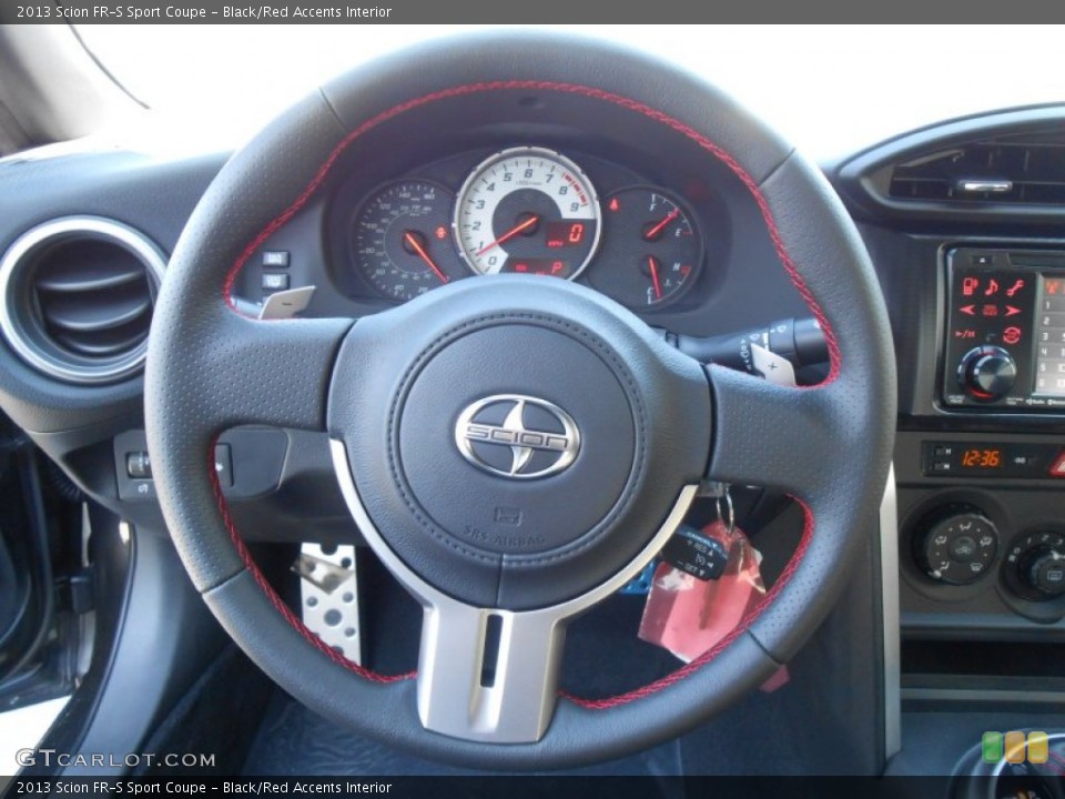 Black/Red Accents Interior Steering Wheel for the 2013 Scion FR-S Sport Coupe #77259000