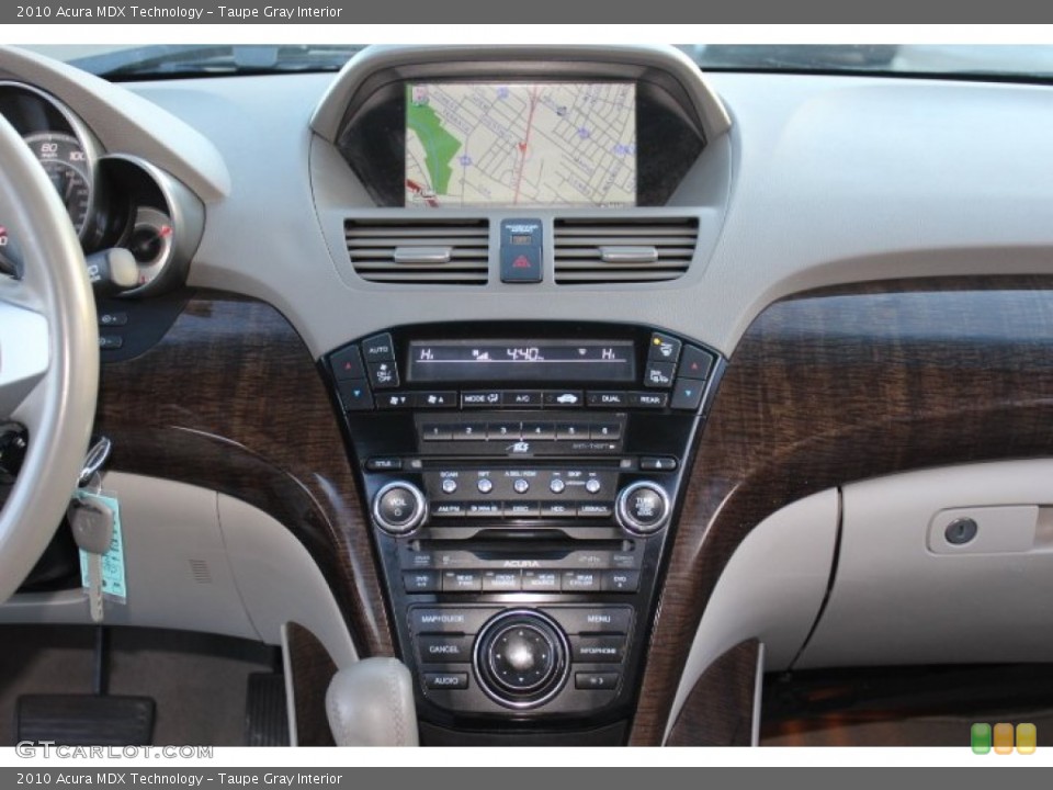 Taupe Gray Interior Controls for the 2010 Acura MDX Technology #77259062