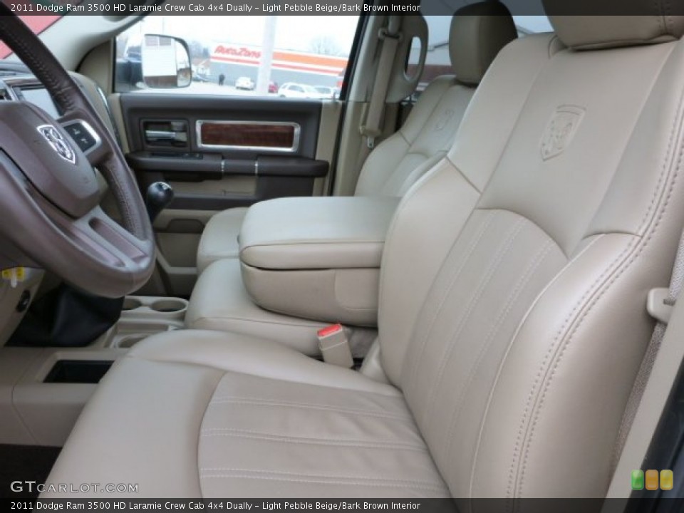 Light Pebble Beige/Bark Brown Interior Front Seat for the 2011 Dodge Ram 3500 HD Laramie Crew Cab 4x4 Dually #77259464