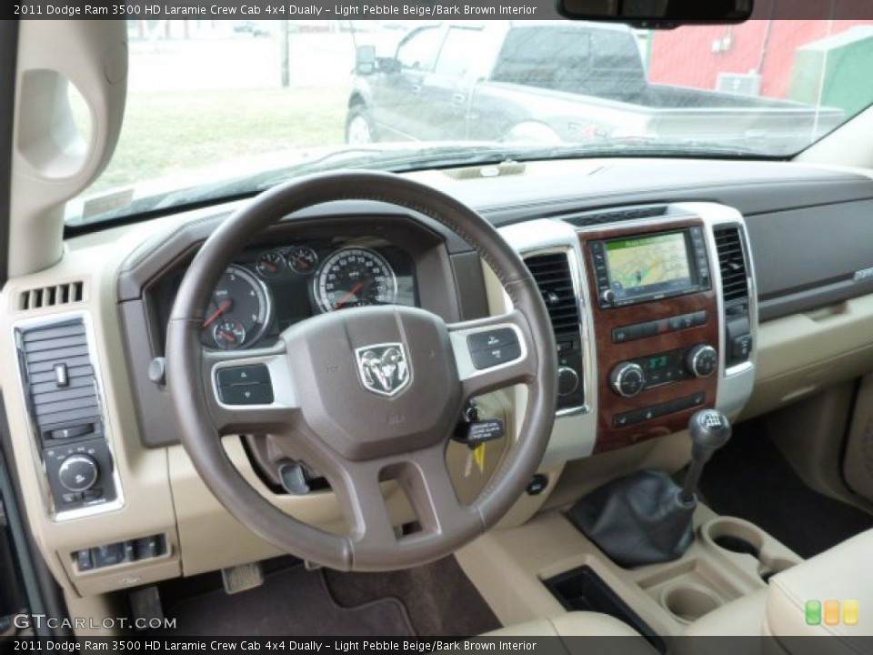 Light Pebble Beige/Bark Brown Interior Dashboard for the 2011 Dodge Ram 3500 HD Laramie Crew Cab 4x4 Dually #77259489