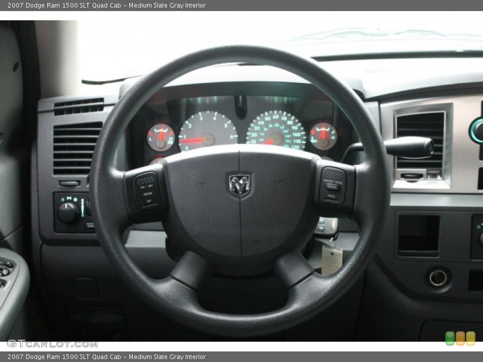 Medium Slate Gray Interior Steering Wheel for the 2007 Dodge Ram 1500 SLT Quad Cab #77259794