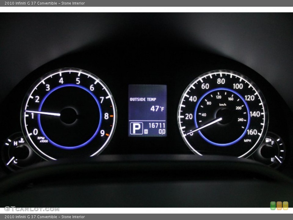 Stone Interior Gauges for the 2010 Infiniti G 37 Convertible #77260119