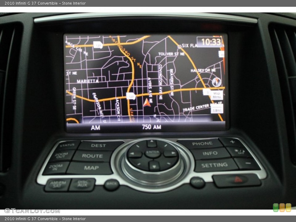 Stone Interior Navigation for the 2010 Infiniti G 37 Convertible #77260131