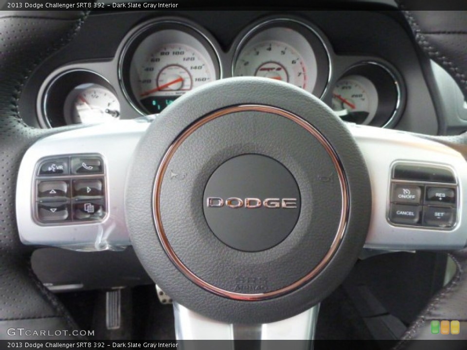 Dark Slate Gray Interior Controls for the 2013 Dodge Challenger SRT8 392 #77260976