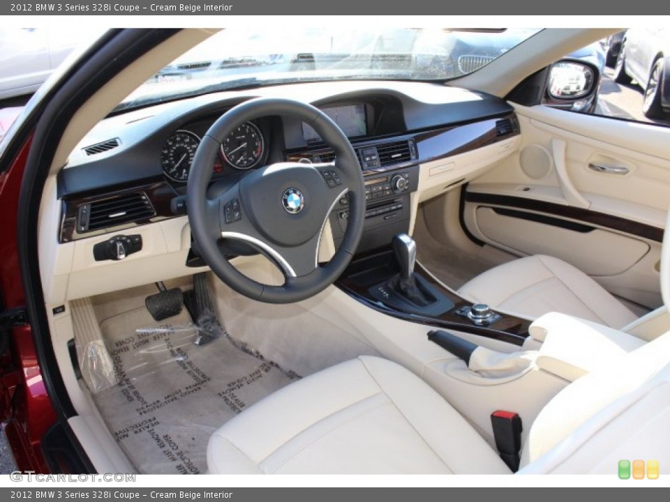 Cream Beige Interior Prime Interior for the 2012 BMW 3 Series 328i Coupe #77261339