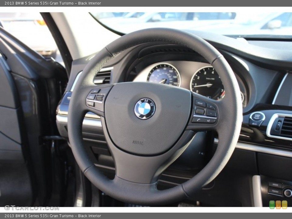 Black Interior Steering Wheel for the 2013 BMW 5 Series 535i Gran Turismo #77261870