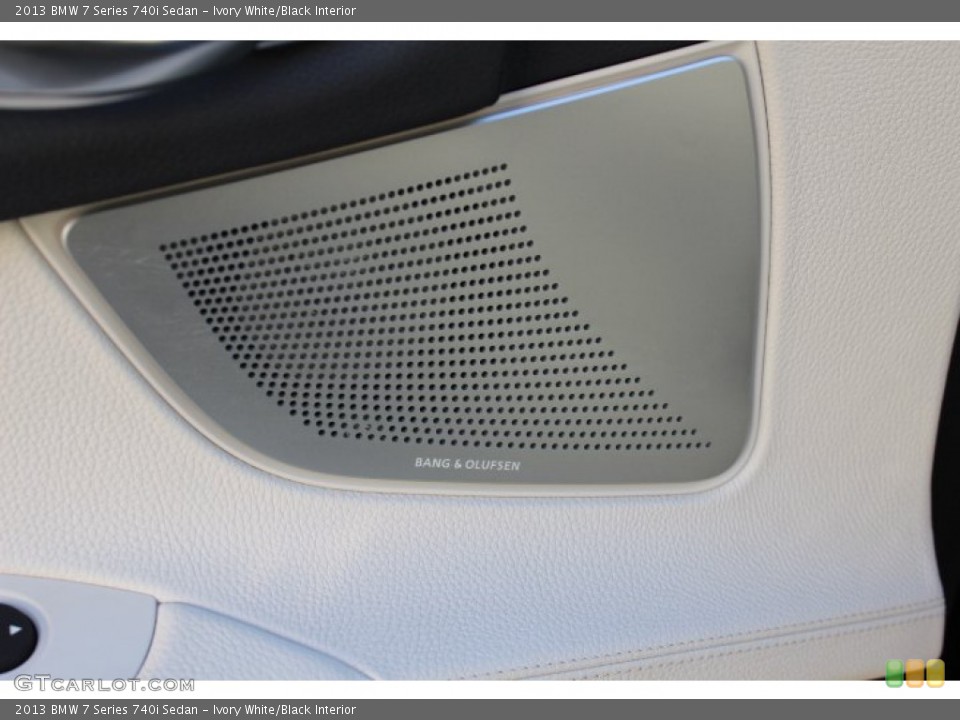 Ivory White/Black Interior Audio System for the 2013 BMW 7 Series 740i Sedan #77262231