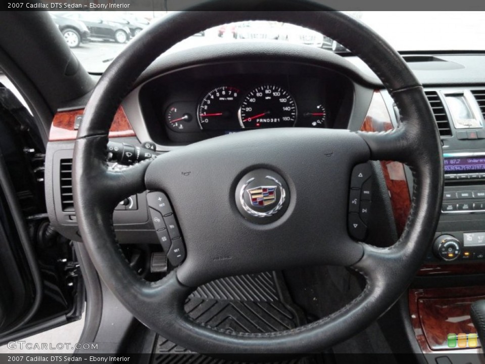 Ebony Interior Steering Wheel for the 2007 Cadillac DTS Sedan #77262245