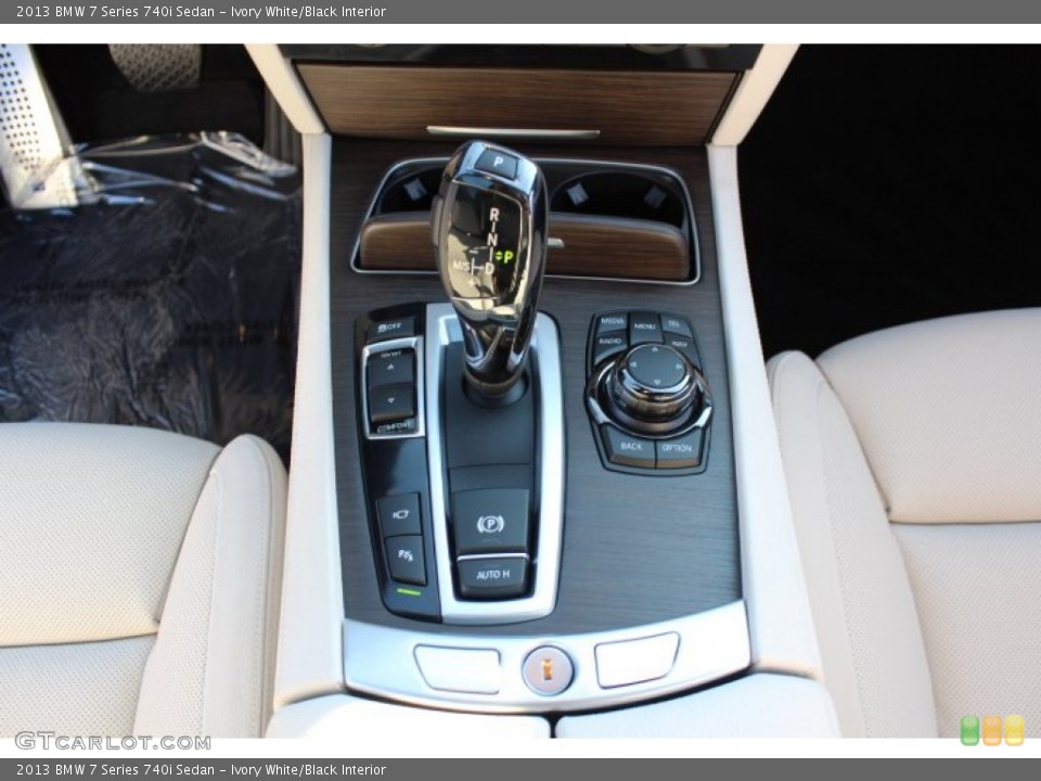 Ivory White/Black Interior Transmission for the 2013 BMW 7 Series 740i Sedan #77262305