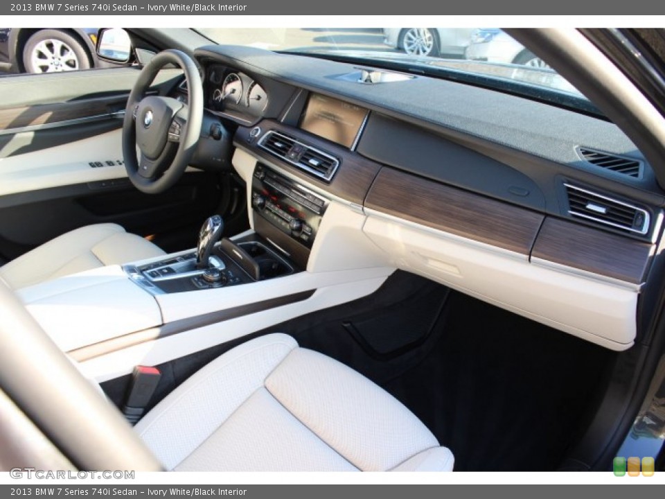 Ivory White/Black Interior Dashboard for the 2013 BMW 7 Series 740i Sedan #77262450