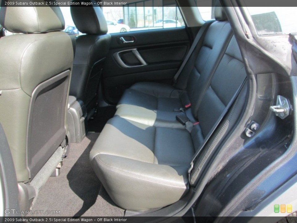 Off Black Interior Rear Seat for the 2009 Subaru Outback 2.5i Special Edition Wagon #77263038