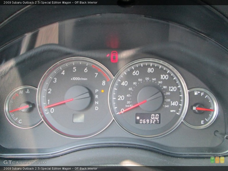 Off Black Interior Gauges for the 2009 Subaru Outback 2.5i Special Edition Wagon #77263098