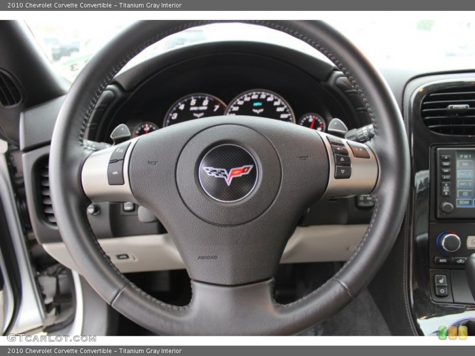 Titanium Gray Interior Steering Wheel for the 2010 Chevrolet Corvette Convertible #77265398