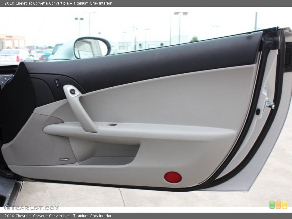 Titanium Gray Interior Door Panel for the 2010 Chevrolet Corvette Convertible #77265431
