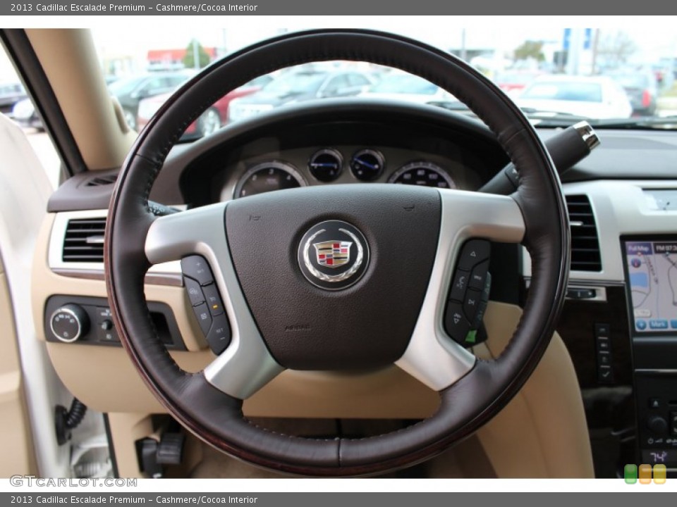 Cashmere/Cocoa Interior Steering Wheel for the 2013 Cadillac Escalade Premium #77266472