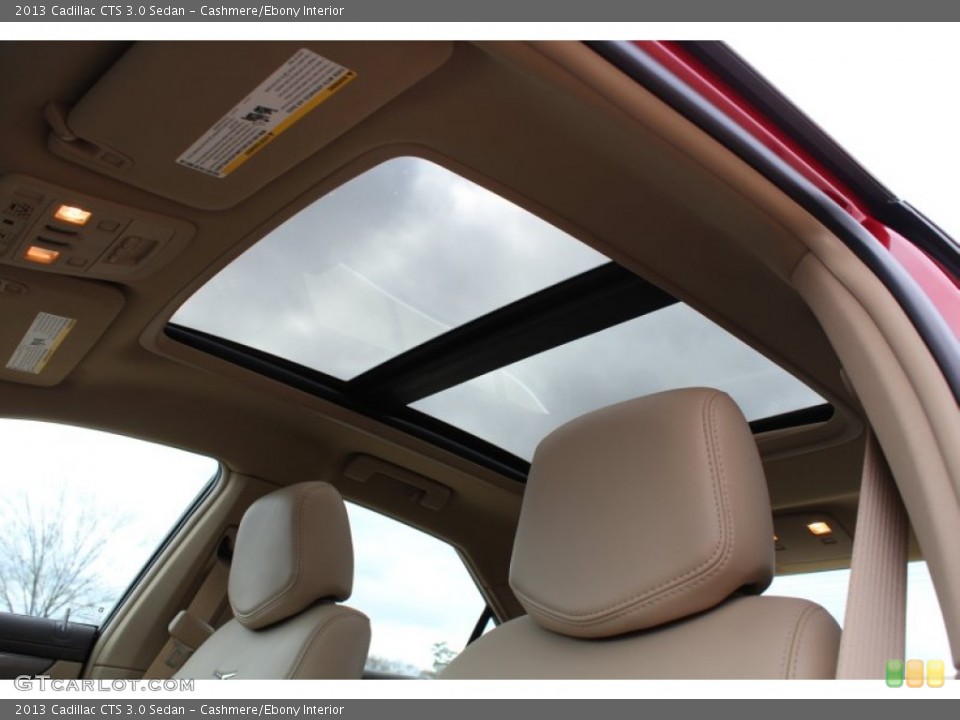 Cashmere/Ebony Interior Sunroof for the 2013 Cadillac CTS 3.0 Sedan #77267088