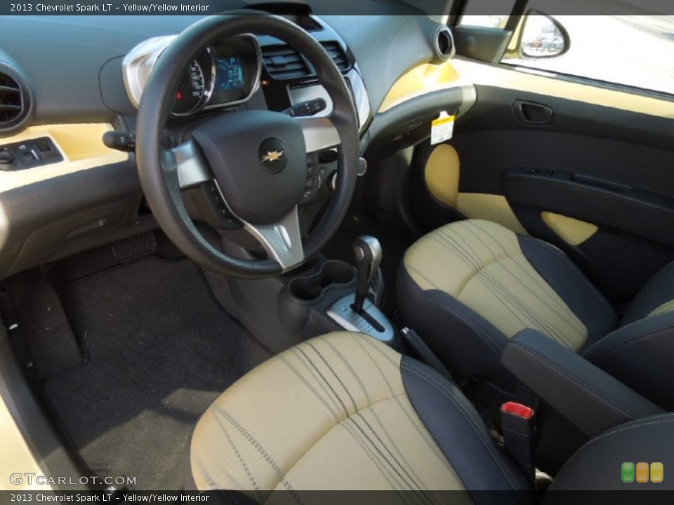 Yellow/Yellow Interior Prime Interior for the 2013 Chevrolet Spark LT #77269217