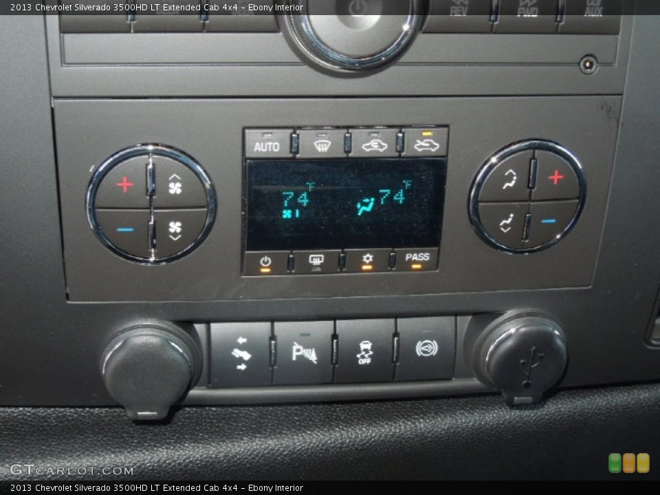 Ebony Interior Controls for the 2013 Chevrolet Silverado 3500HD LT Extended Cab 4x4 #77269472