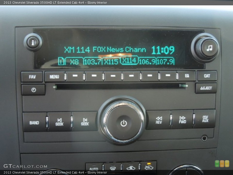 Ebony Interior Audio System for the 2013 Chevrolet Silverado 3500HD LT Extended Cab 4x4 #77269475