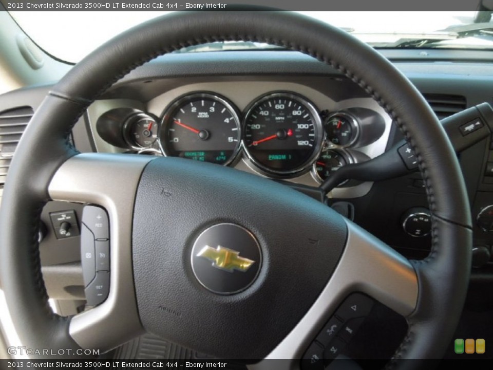 Ebony Interior Steering Wheel for the 2013 Chevrolet Silverado 3500HD LT Extended Cab 4x4 #77269481