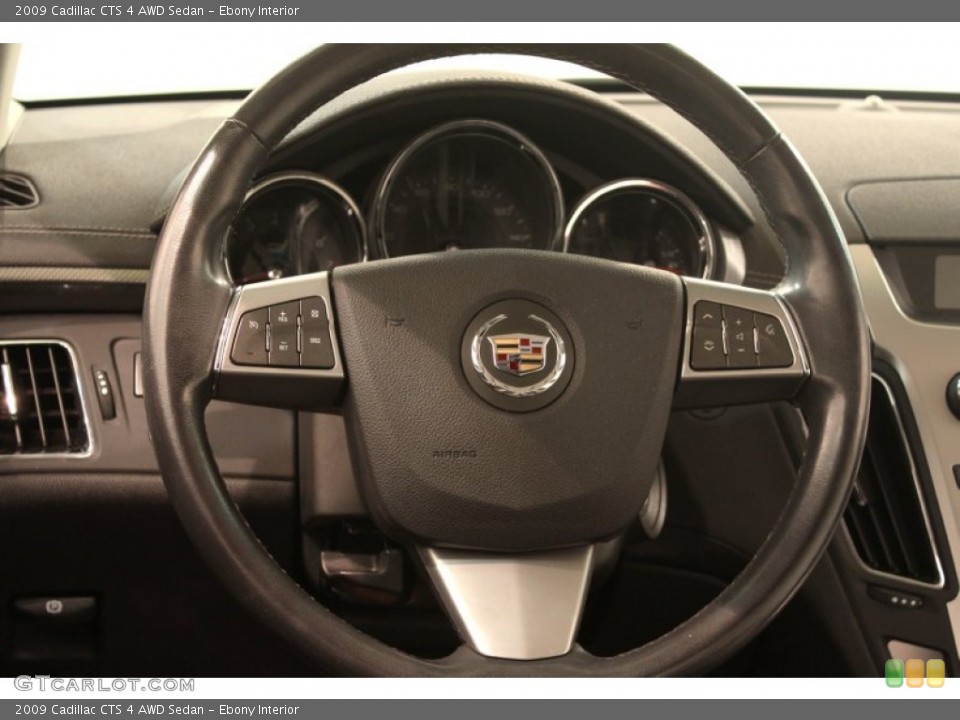 Ebony Interior Steering Wheel for the 2009 Cadillac CTS 4 AWD Sedan #77269541