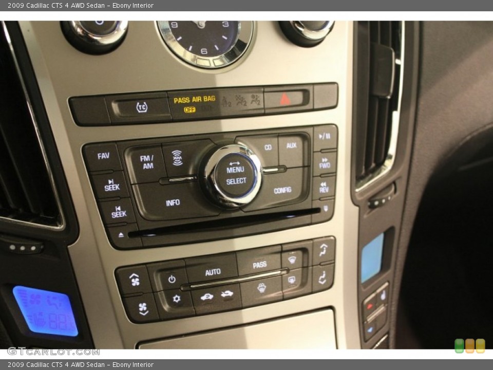 Ebony Interior Controls for the 2009 Cadillac CTS 4 AWD Sedan #77269553