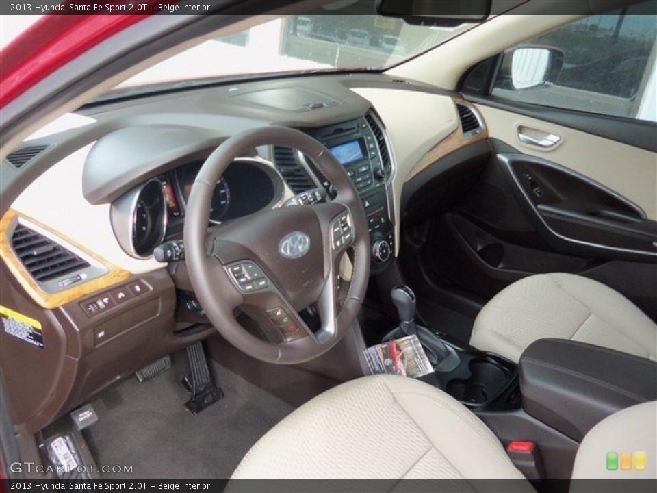 Beige Interior Prime Interior for the 2013 Hyundai Santa Fe Sport 2.0T #77271515